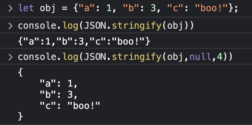 JSON stringify examples